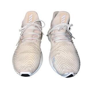 Adidas Alphabounce Instinct‎ men size 10.5 Beige White lace up athletic sneaker